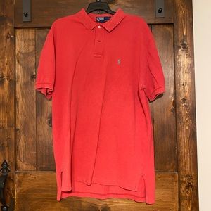 Polo By Ralph Lauren Short Sleeve Polo Size L Red